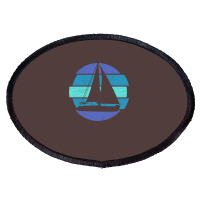 Sailing Sailing Retro Humor Oval Patch | Artistshot