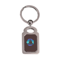 Sailing Sailing Retro Humor Silver Rectangle Keychain | Artistshot