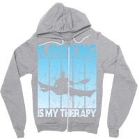 Kayaking Is My Therapy Summer Zipper Hoodie | Artistshot