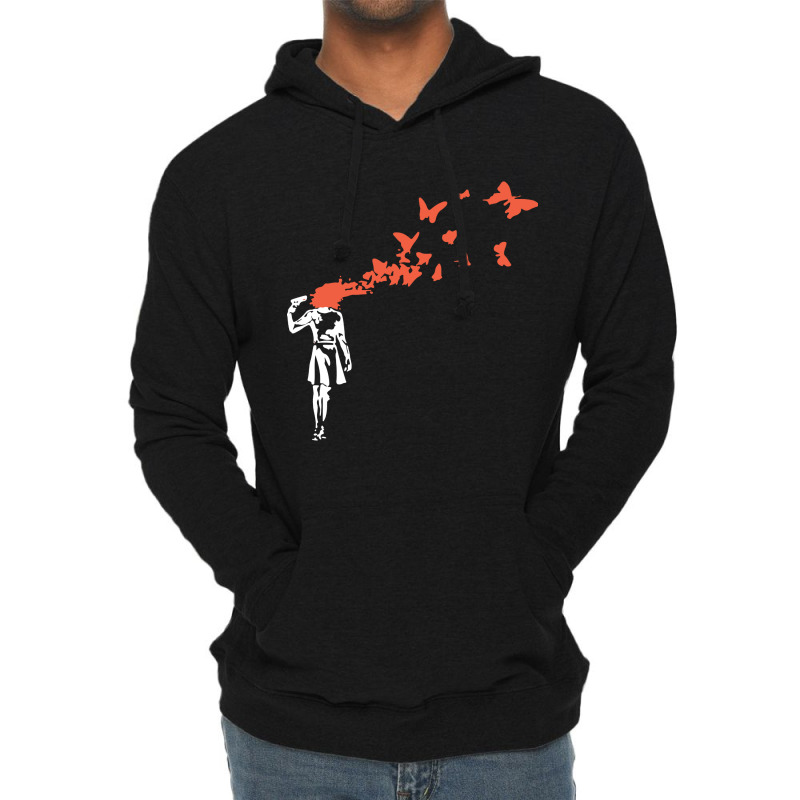 Headshot Butterfly Lightweight Hoodie | Artistshot