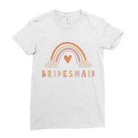 Bridesmaid Boho Casual Over The Rainbow Design Ladies Fitted T-shirt | Artistshot