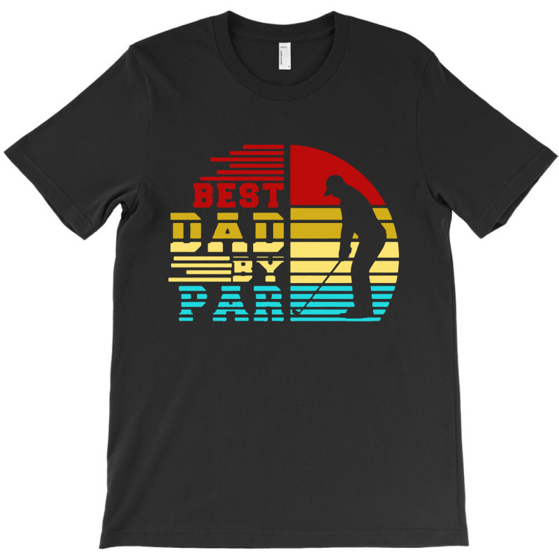 Best Dad By Par Retro Sunset T-shirt | Artistshot