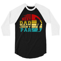 Best Dad By Par Retro Sunset 3/4 Sleeve Shirt | Artistshot