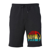 Best Dad By Par Retro Sunset Fleece Short | Artistshot