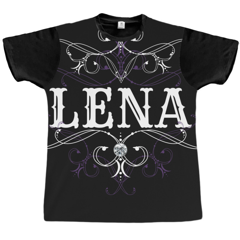 Lena Name Gothic Style Goth Ornament Love Graphic T-shirt | Artistshot