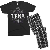 Lena Name Gothic Style Goth Ornament Love Men's T-shirt Pajama Set | Artistshot