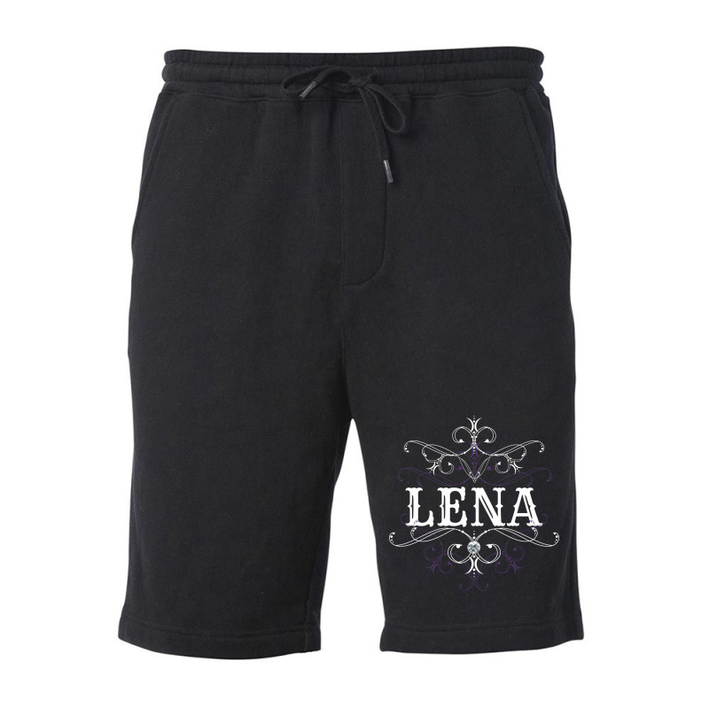 Lena Name Gothic Style Goth Ornament Love Fleece Short | Artistshot