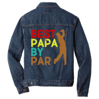 Best Papa By Par Men Denim Jacket | Artistshot