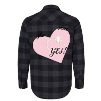 She Said Yes Bridal Heart Boy Flannel Shirt | Artistshot