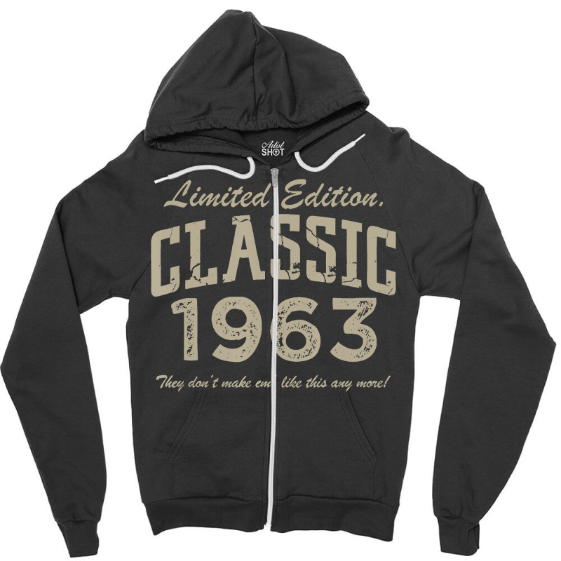 Limited Edition Vintage Classic Car 1963 59th Birt Zipper Hoodie by delmar | Artistshot