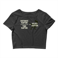 Funny Physics Velociraptor Distance Raptor Over Ti Crop Top | Artistshot