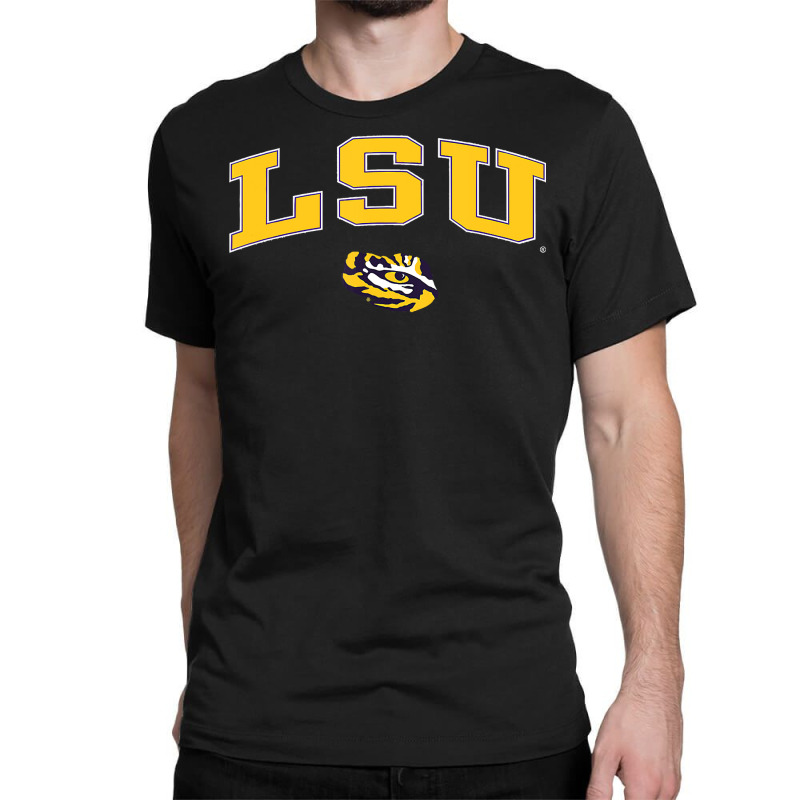 Mens Lsu Tigers Arch Over Purple Officially Licens Classic T-shirt by haileyvirgile | Artistshot