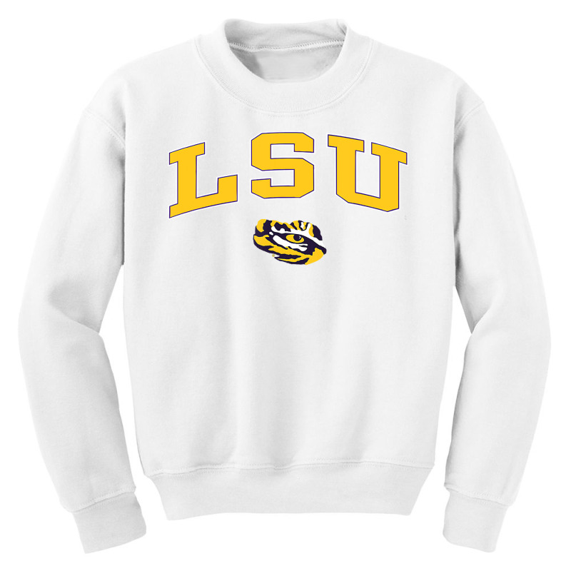 Mens Lsu Tigers Arch Over Purple Officially Licens Youth Sweatshirt by haileyvirgile | Artistshot