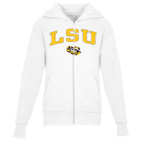 Mens Lsu Tigers Arch Over Purple Officially Licens Youth Zipper Hoodie | Artistshot