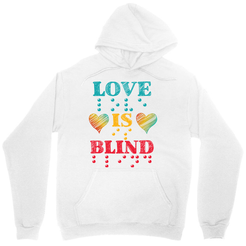 Love Is Blind Braille Blindness Awareness Trending Unisex Hoodie by saudhartnerj | Artistshot