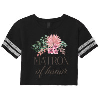 Matron Of Honor Bohemian Floral Bouquet Design Scorecard Crop Tee | Artistshot