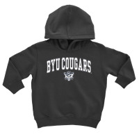 Kids Byu Cougars Kids Arch Over Navy Officially Li Toddler Hoodie | Artistshot