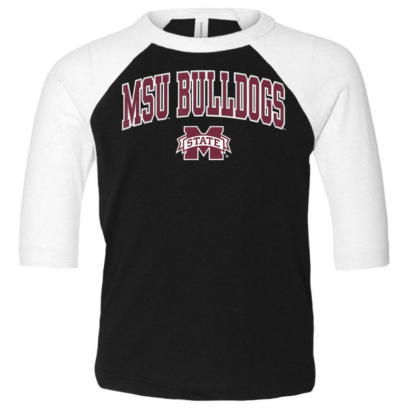 Mens Mississippi State Bulldogs Arch Over Black T Toddler 3/4 Sleeve Tee by haileyvirgile | Artistshot