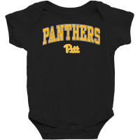 Mens Pittsburgh Panthers Arch Over Black Officiall Baby Bodysuit | Artistshot