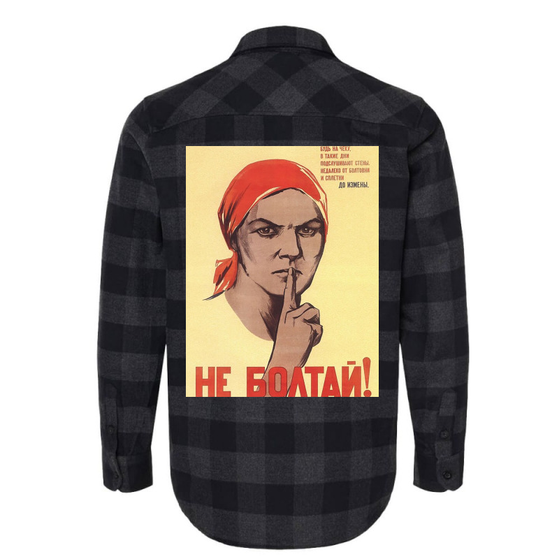 Soviet Propaganda   Do Not Gossip! Flannel Shirt by carolpowells | Artistshot