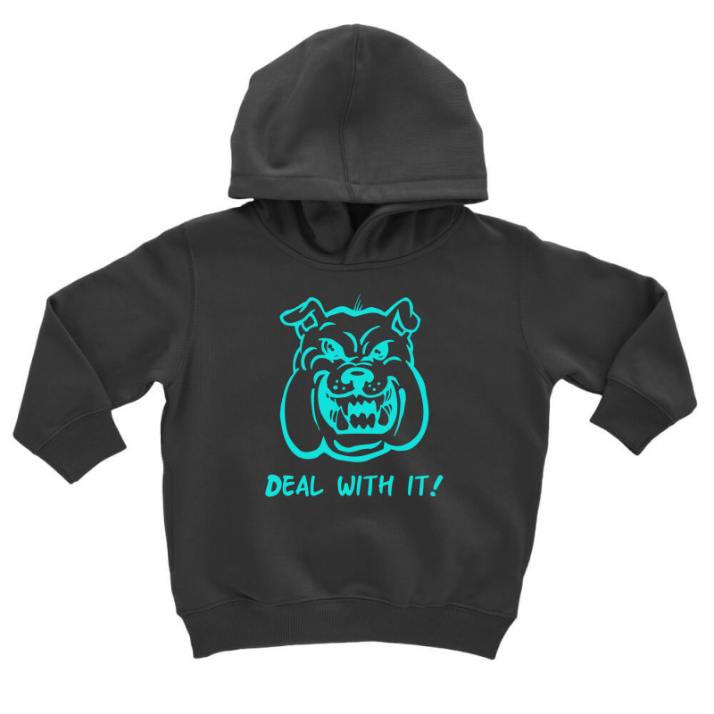 Deal With It Angry Pitbul Toddler Hoodie by figuraart | Artistshot