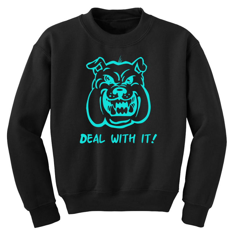 Deal With It Angry Pitbul Youth Sweatshirt by figuraart | Artistshot