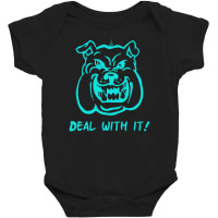 Deal With It Angry Pitbul Baby Bodysuit | Artistshot