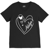 Adalyn Name Cute Heart Drawing Girl V-neck Tee | Artistshot