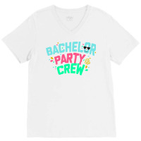 Bachelor Party Crew Yellow V-neck Tee | Artistshot