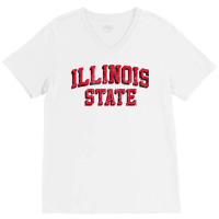 Illinois State Redbirds Retro Arch Block T Shirt V-neck Tee | Artistshot