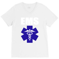 Ems Emt Paramedic Pullover Hoodie Emergency Medical Tech V-neck Tee | Artistshot