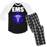 Ems Emt Paramedic Pullover Hoodie Emergency Medical Tech Men's 3/4 Sleeve Pajama Set | Artistshot