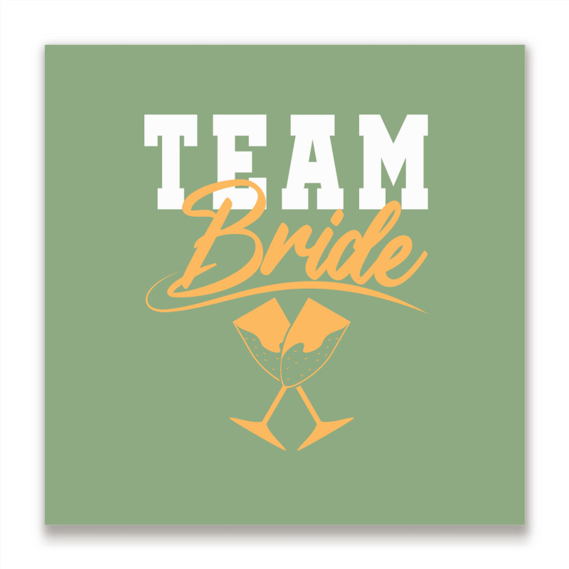 Custom Team Bride 80s Metal Print Square By Wyllycavala2 - Artistshot