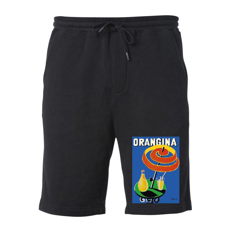 Orangina Sparkling Soda   Umbrella Ad Fleece Short | Artistshot