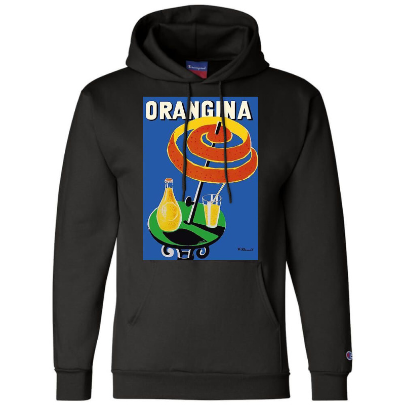 Orangina Sparkling Soda   Umbrella Ad Champion Hoodie | Artistshot