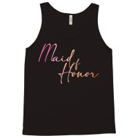 Maid Of Honor Cursive Colorful Script Tank Top | Artistshot