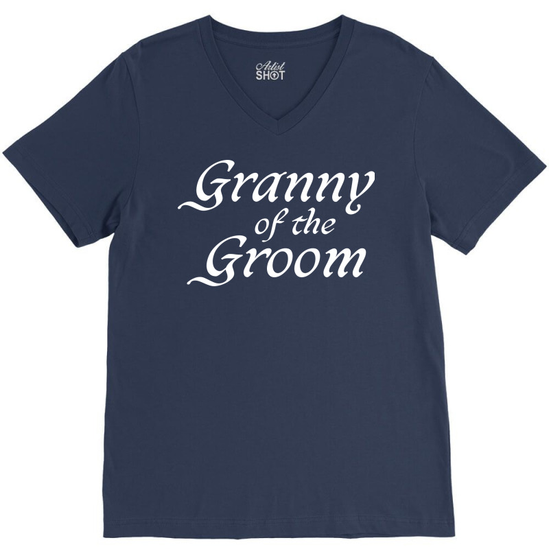 Granny Of The Groom Cute V-Neck Tee by oskenhebaap | Artistshot