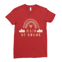 Maid Of Honor Boho Casual Over The Rainbow Design Ladies Fitted T-shirt | Artistshot