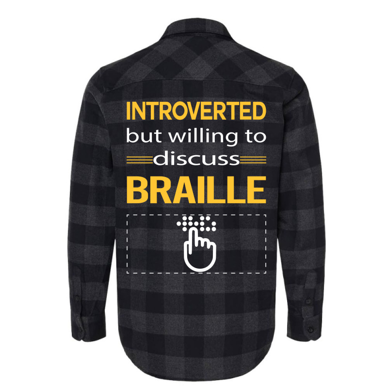 Funny Introverted Braille Love Flannel Shirt | Artistshot