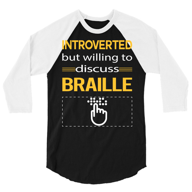 Funny Introverted Braille Love 3/4 Sleeve Shirt | Artistshot