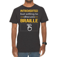 Funny Introverted Braille Love Vintage T-shirt | Artistshot