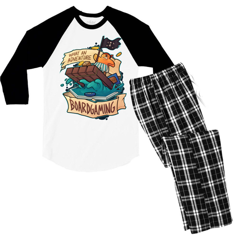 Boardgames What An Adventure Stars Men's 3/4 Sleeve Pajama Set | Artistshot