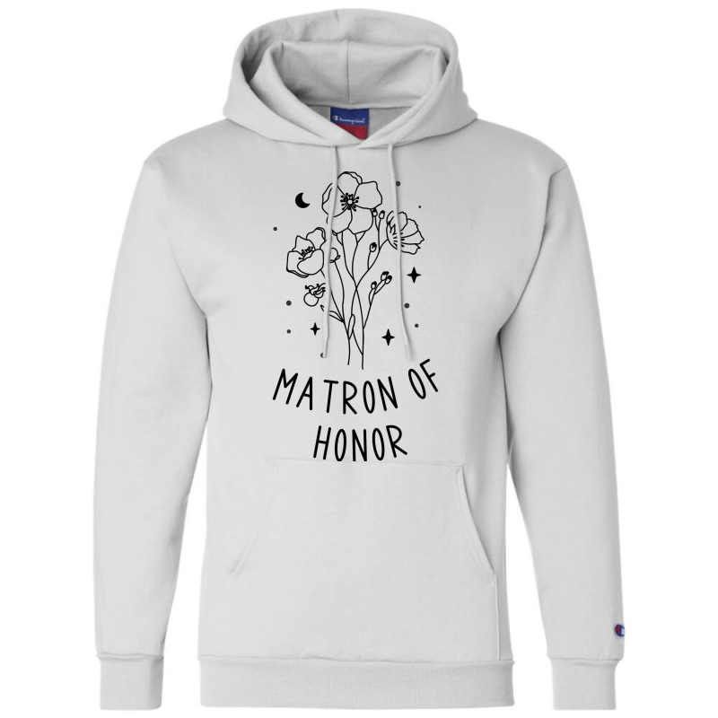 Matron Of Honor Boho Botanical Wildflower Design Champion Hoodie by kitikaleusx | Artistshot