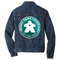 Board Game Lifestyle Green Nature Men Denim Jacket | Artistshot