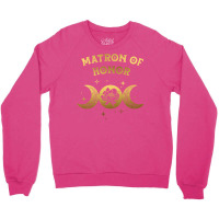 Matron Of Honor Boho Moon Wild Rose Golden Design Crewneck Sweatshirt | Artistshot