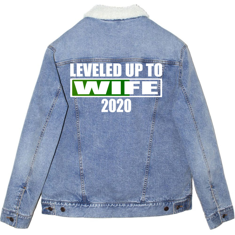 Leveled Up To Wife Cute Unisex Sherpa-lined Denim Jacket | Artistshot