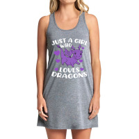 Just A Girl Who Loves Dragons Purple Cute Dragon L Tank Dress | Artistshot