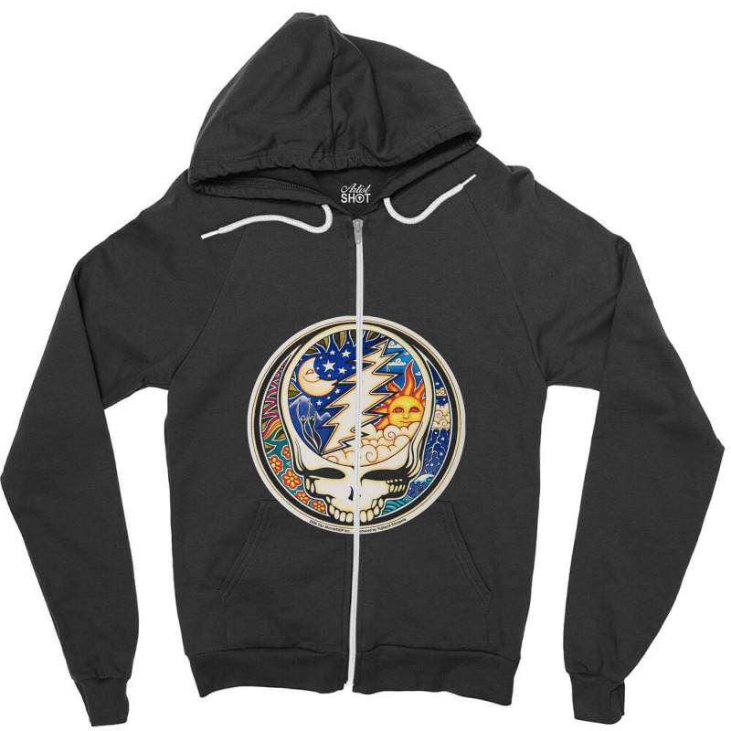 Moon Grateful Sun Zipper Hoodie | Artistshot