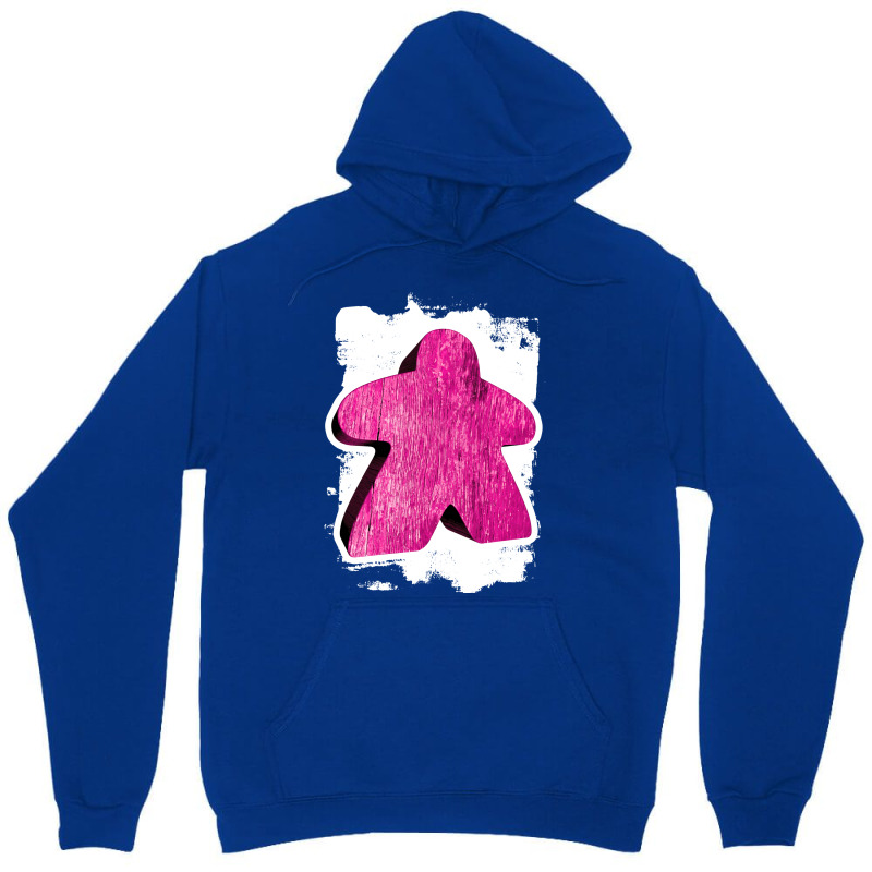 Pink Meeple On White Painted Background Girl Unisex Hoodie | Artistshot