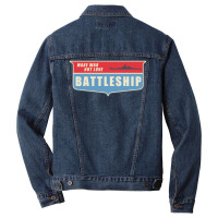 Vintage Battleship Make War Not Love Hippie Men Denim Jacket | Artistshot